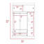 Armoire rectangulaire 2 tiroirs Kingswood - blanc