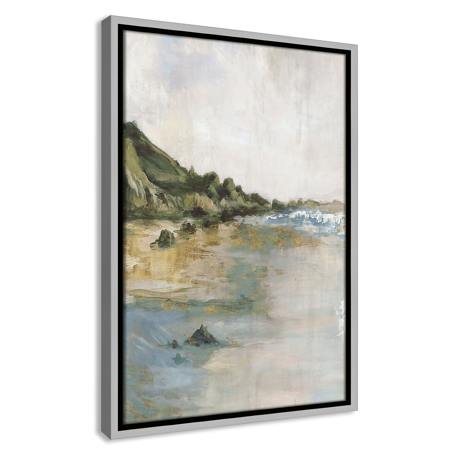 Tide’s Edge Print by , Silver, 19.5" H x 13.5" W