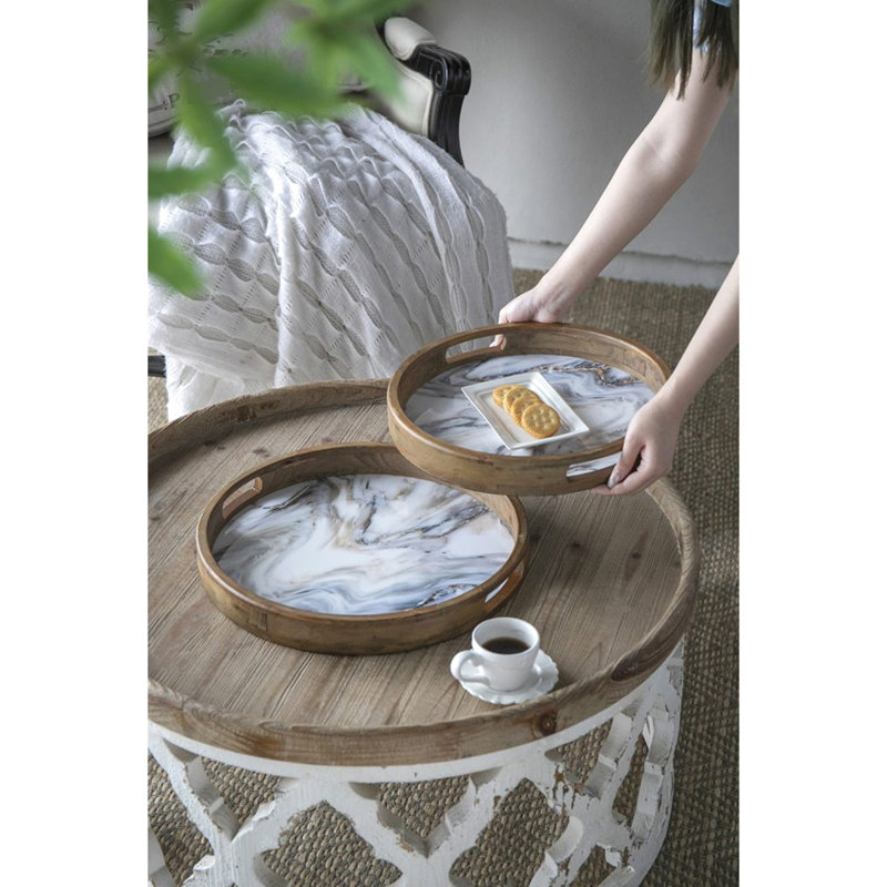 5 décorations de style champêtre français: plante artificielle, vase, plateaux, tabouret et table d'appoint - 5 pièces