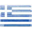 « grec flag » par parvez taj,, reproduction sur toile tendue-18737264