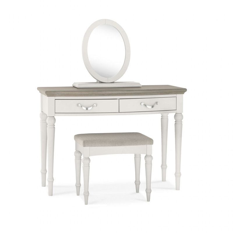 Titus Dressing Table, Soft Grey/Grey Washed Oak