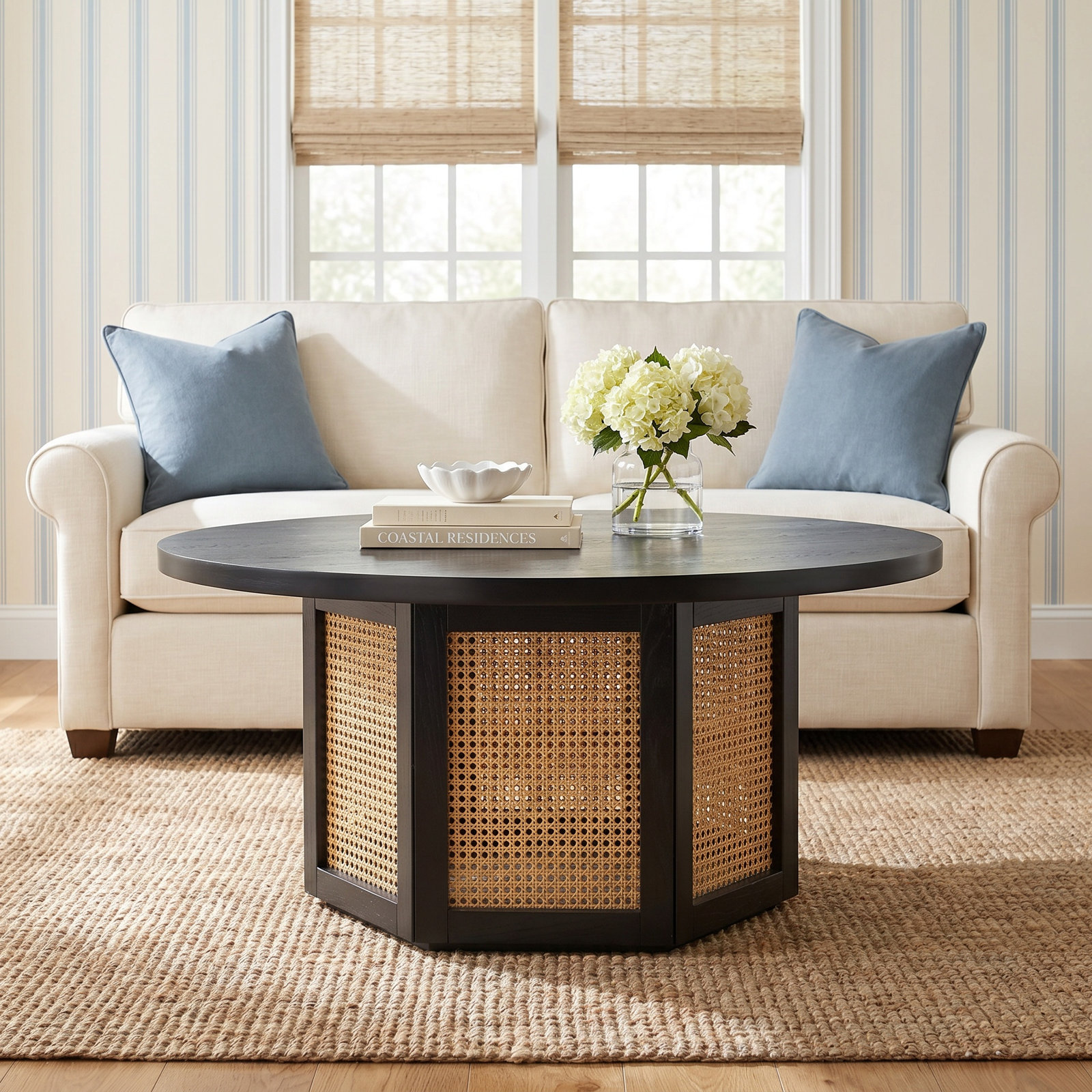 Pacetti 42" Coffee Table, Black / Natural