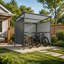 Pergola d'extérieur robuste de 6 x 6 pi avec toit rigide, pavillon de jardin multifonctionnel et remise pour patio et cour arrière