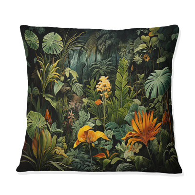 Sounds Of The Jungle I - Jungle Printed Throw Pillow