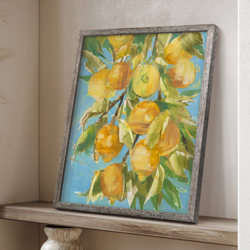 «Lovely Lemon», reproduction encadrée - bois massif, H 30 po x l 24 po