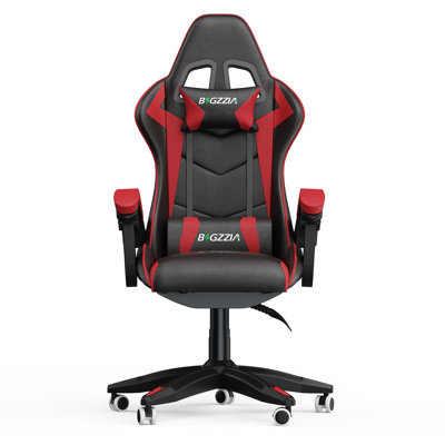 Inbox Zero Stephen Adjustable Reclining Ergonomic Swiveling PC & Racing Game Chair in White