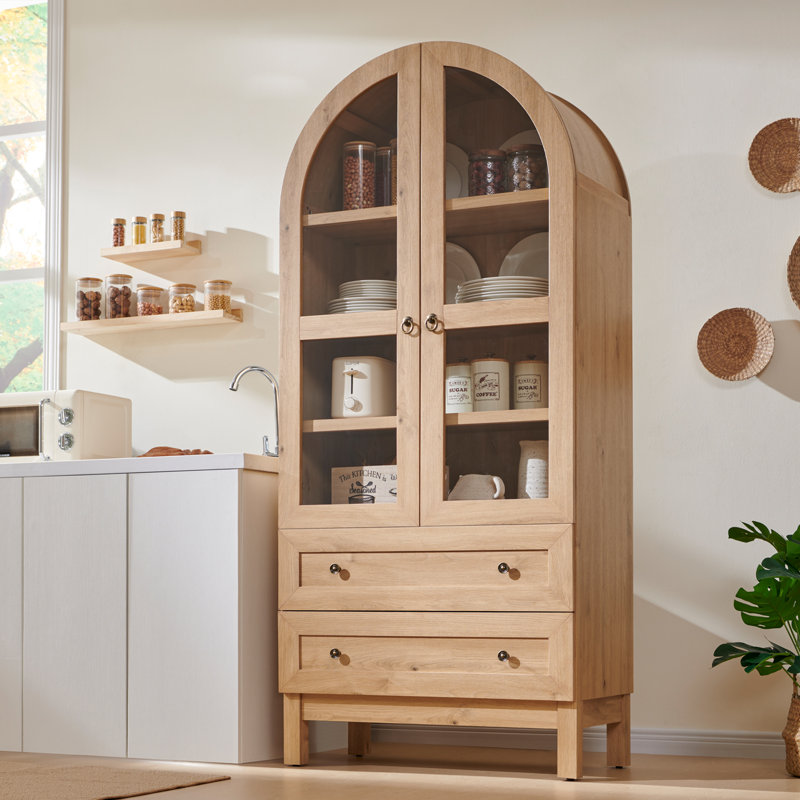 Cardentey Arched Storage Cabinet, Natural