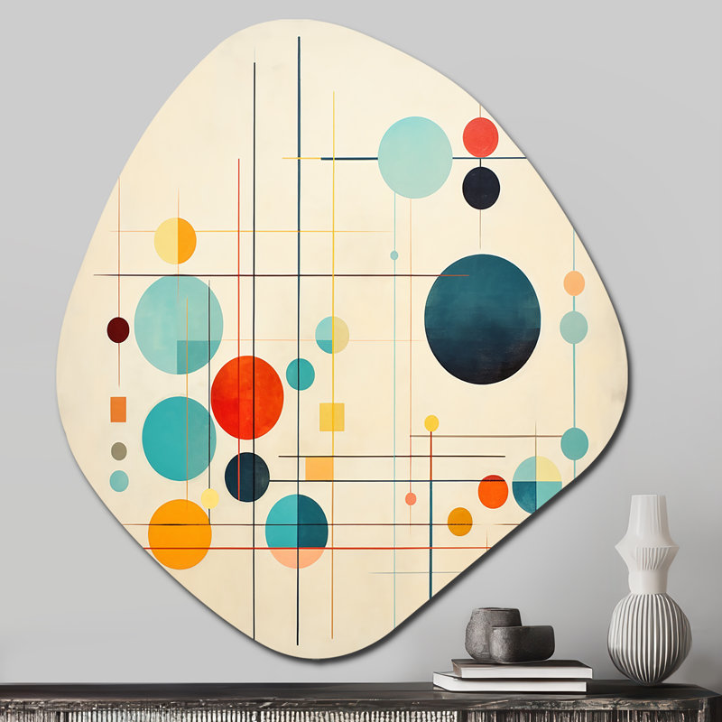 Cordis - art mural asymétrique moderne en métal nébuleuse de style Mid-Century, H 28 po x l 25 po
