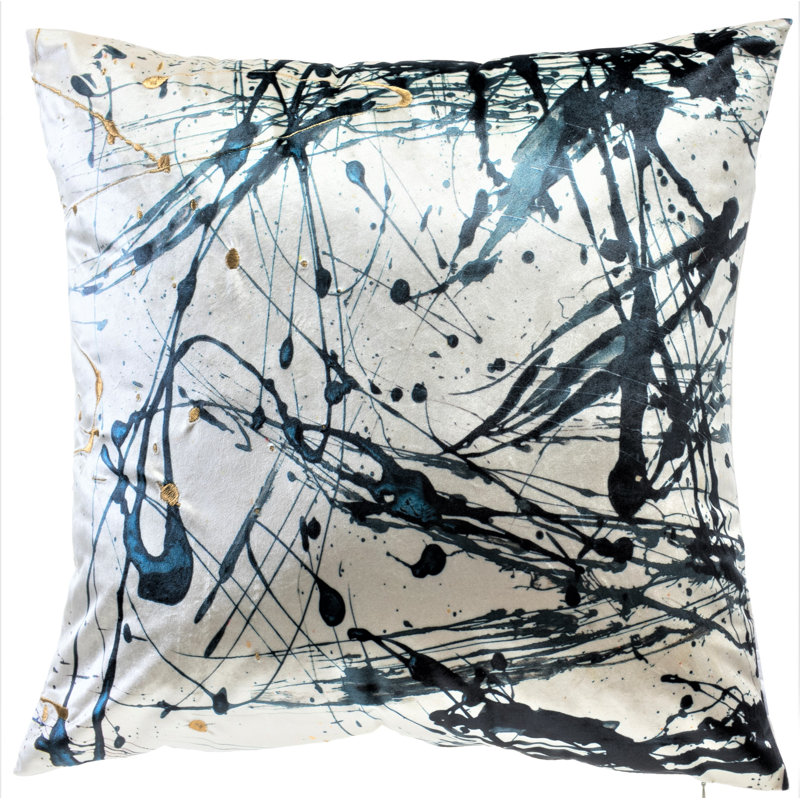Abstract Feather Reversible Throw Pillow