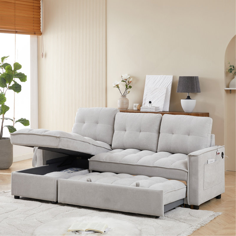 Versatile Reclining Sofa With Multiple Functions And Storage For Comfortable Living, Light Grey Chenille