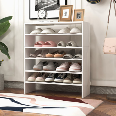 16 Pair Stackable Shoe Rack