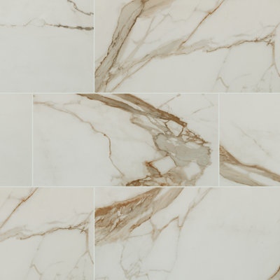 Palazza 24 in. x 48 in. Polished Porcelain Marble Look Floor and Wall Tile