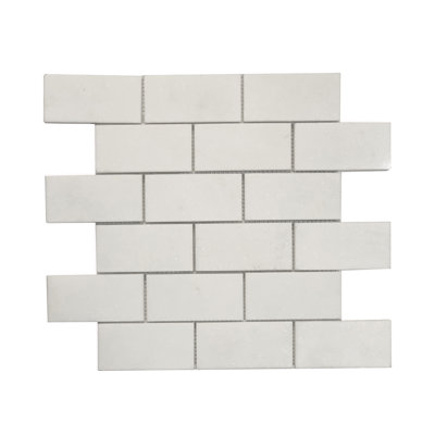 2" x 4" Marble Brick Joint Mosaic Wall & Floor Tile
