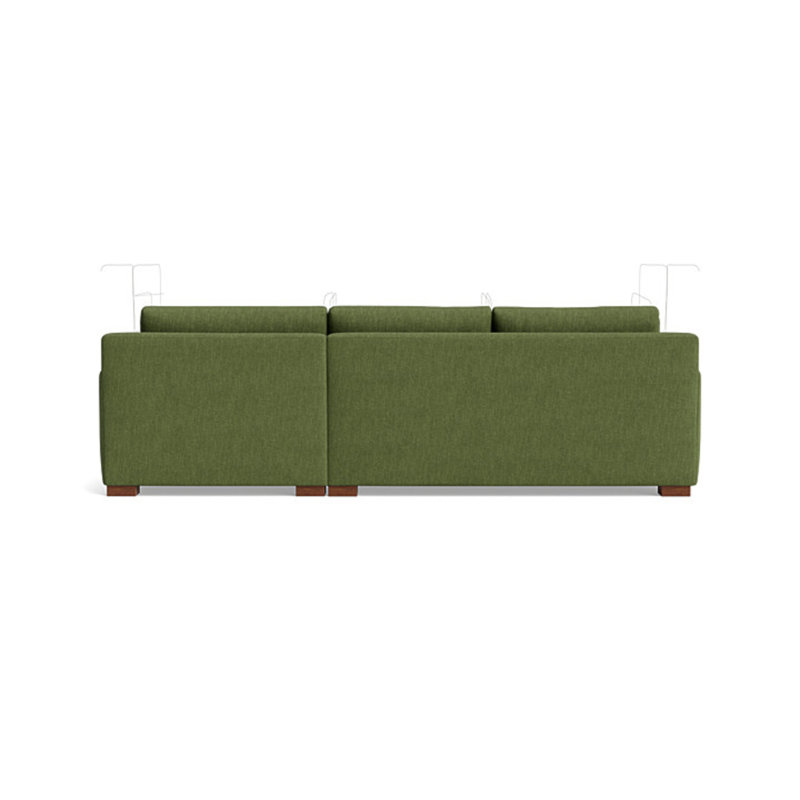 Catalina Chaise Sectional, Performance Weave - Basil, Right Hand Facing