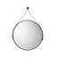 Hanging Round Mirror with Black Metal Frame