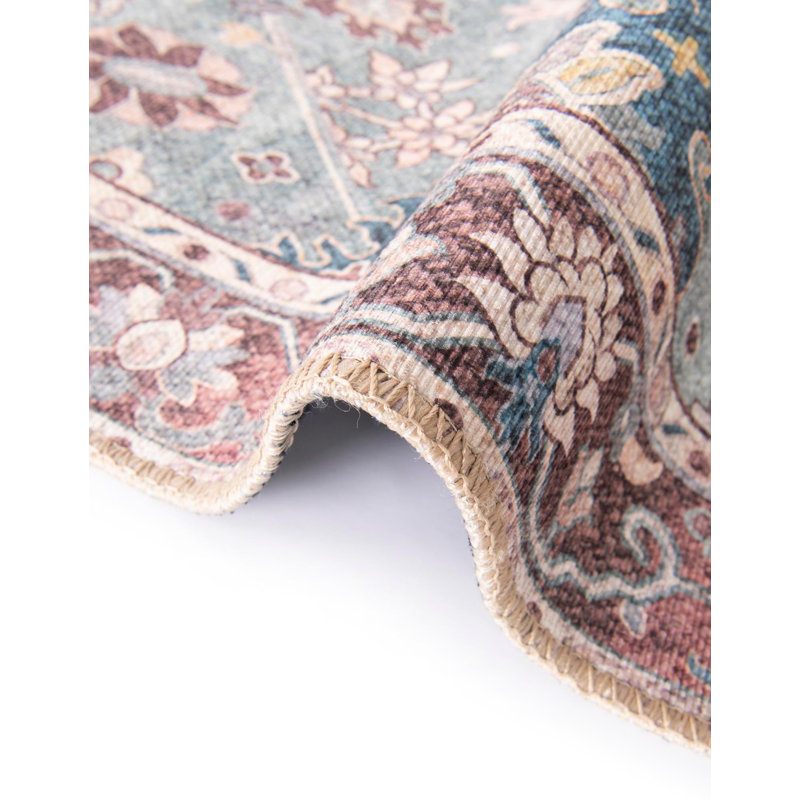 Lulabelle Performance Chenille Floral Indoor Rug, Round 3'6" x 3'6"