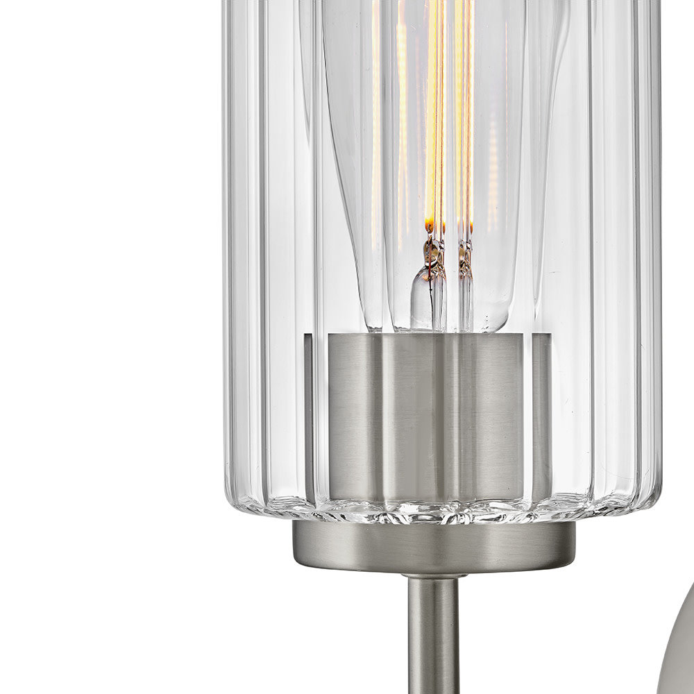 Lark Leta Single Light Bath Sconce, Brushed Nickel
