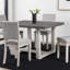 Ensemble de salle à manger style transitionnel 5 pièces Chaises rembourrées en tissu-1195364046-1195364045