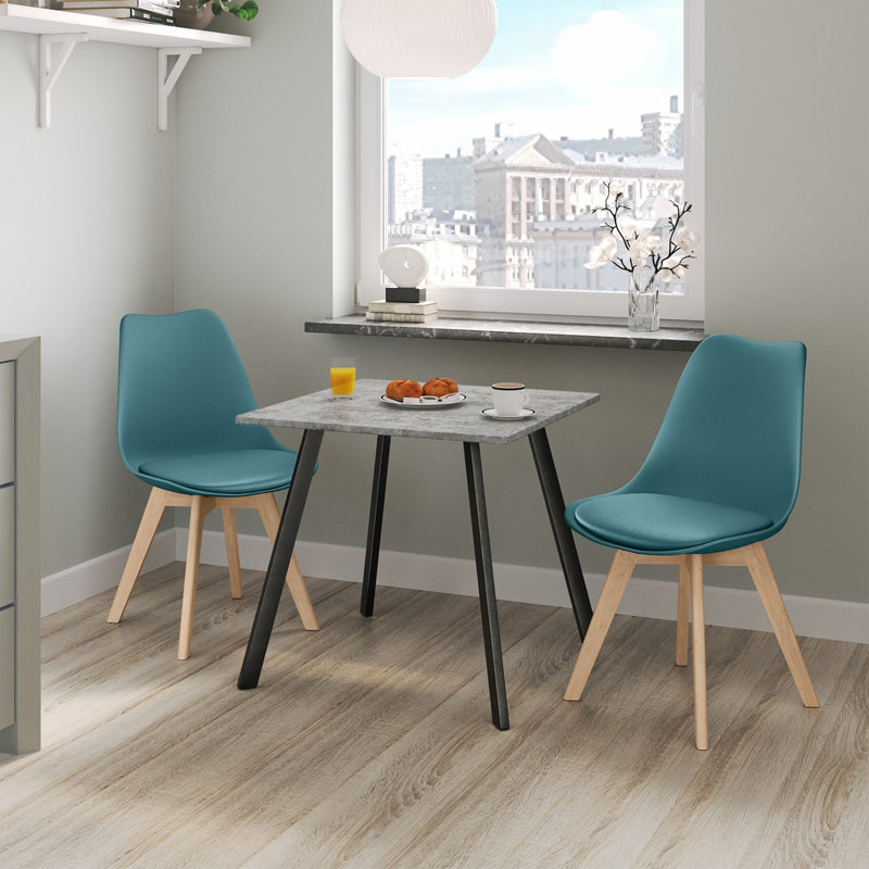 2 - Person Dining Set, Concrete / White