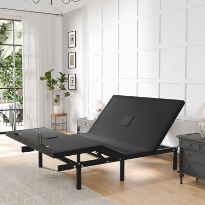 Lit pliant réglable avec coussin de base épais et télécommande, Perlita