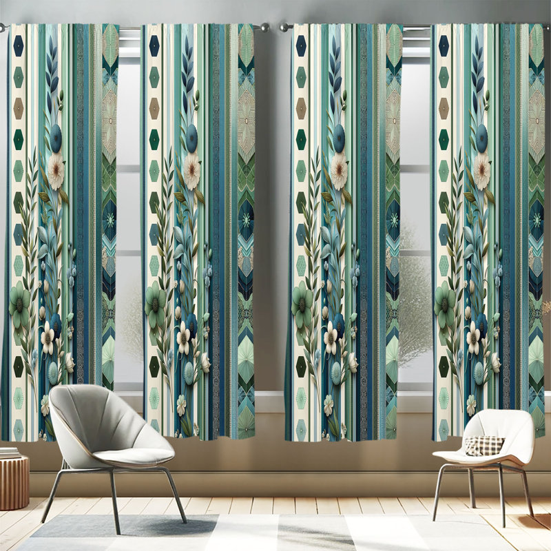 Maybrie Semi Sheer Curtain, 56" W x 63" L