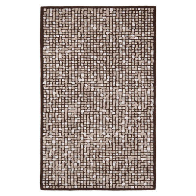 Martha Stewart Hand Tufted Wool/Viscose Geometric Rug in Grey