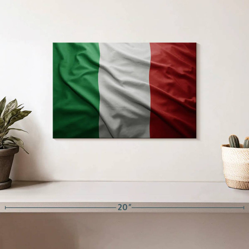 Drapeau italien, H 8 po x l 12 po