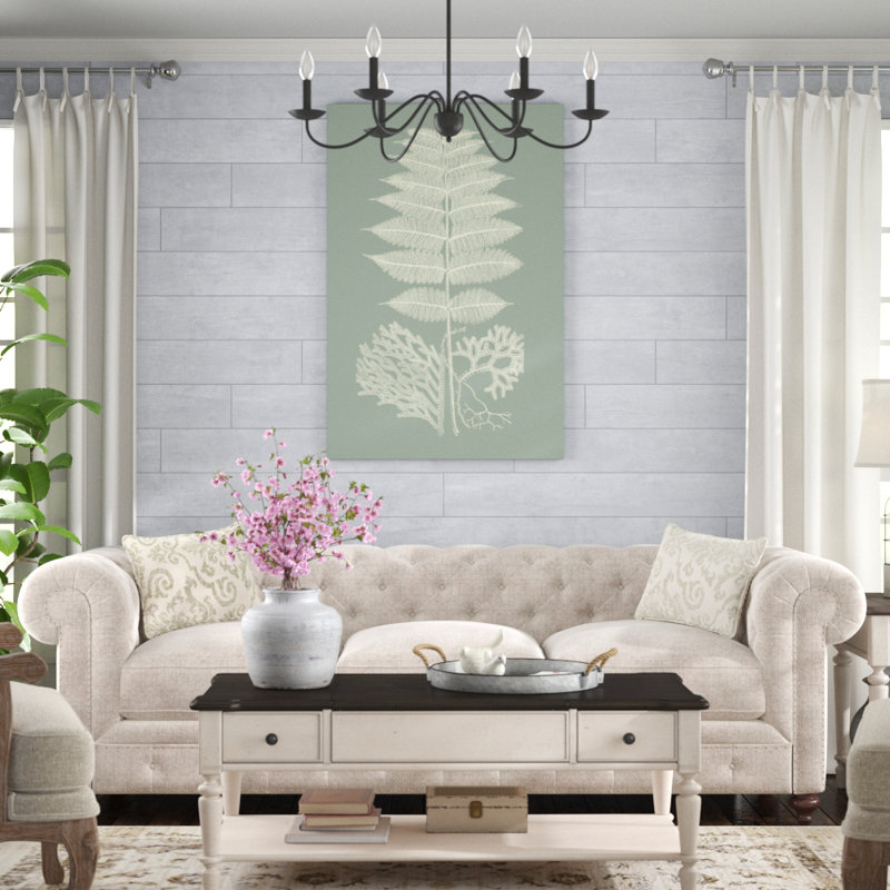 Ferns on Sage V by Vision Studio - Painting Print, 122cm H x 81cm W, Wrapped Canvas