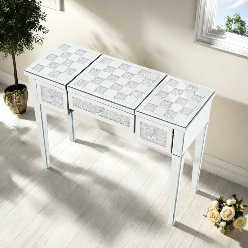 Bureau de coiffeuse en miroir avec miroir