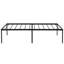 Structure de lit simple en métal noir robuste avec assemblage rapide, sommeil silencieux et confortable, résistance de 750 livres, support de matelas renforcé, espace sous le rangement, trous pour le pied de la tête, convient