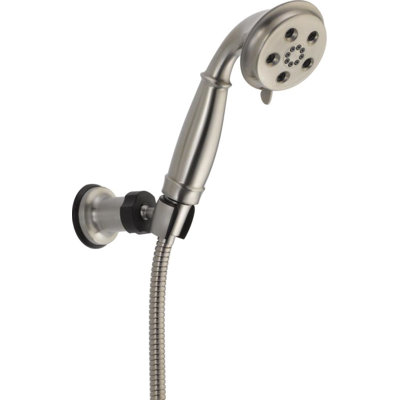 Delta 3-Setting Stainless Wall Mount Handheld Shower Head, Hand Held Shower Head and Hose, Stainless