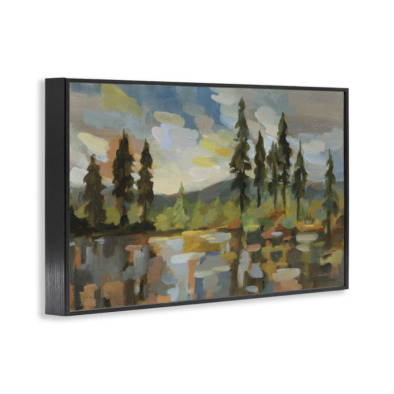 Art de la haute montagne, estampe numérique par Silvia Vassileva, Giclée encadrée noir minuit, H 16 po x l 24 po