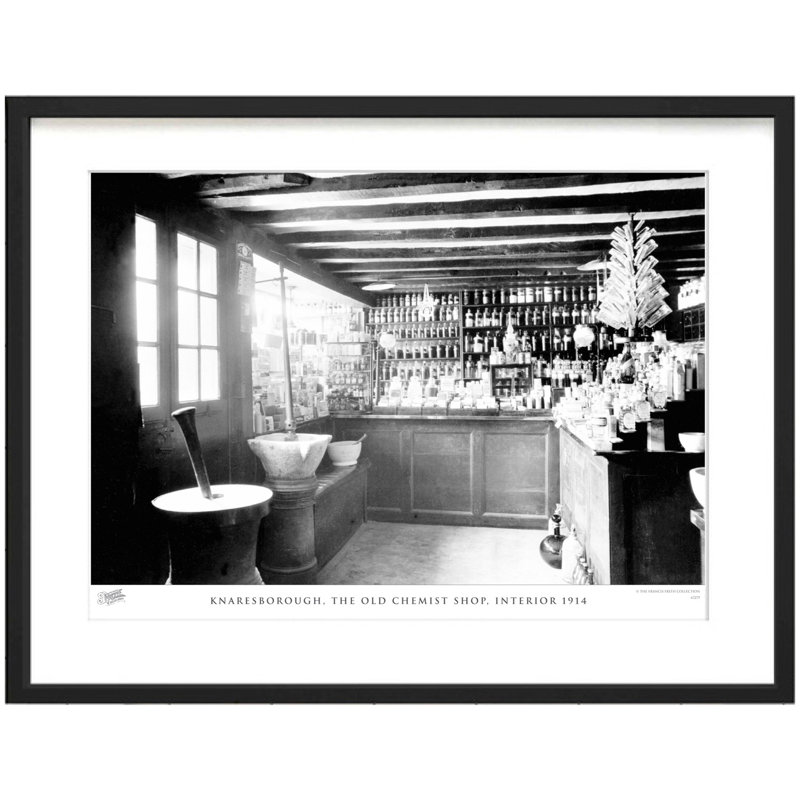 Knaresborough, The Old Chemist Shop, Interior 1914 - Single Picture Frame Print, 40cm H x 50cm W x 2.3cm D