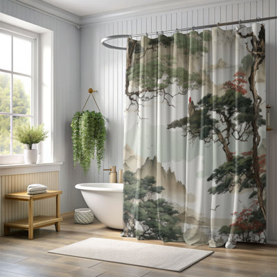 Asian Grove - Rideau de douche Premium