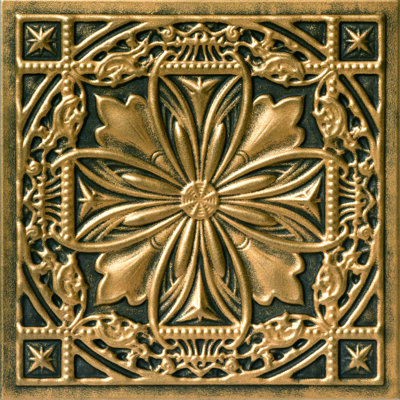 Lucas's Shield 19.63'' L x 19.63'' W Textured Polystyrene Glue Up Ceiling Tile