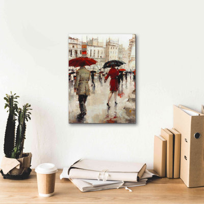 'Parting on a Paris Street'  by Lorraine Christie, Giclee Canvas Wall Art