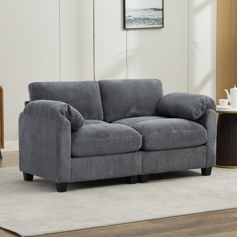 Canapé modulaire 60,6 po, Gris foncé