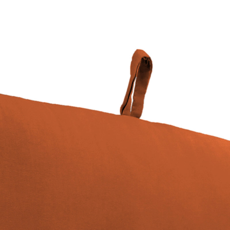 22" x 44" Outdoor Chair Cushion with Ties and Loop, Canvas Rust