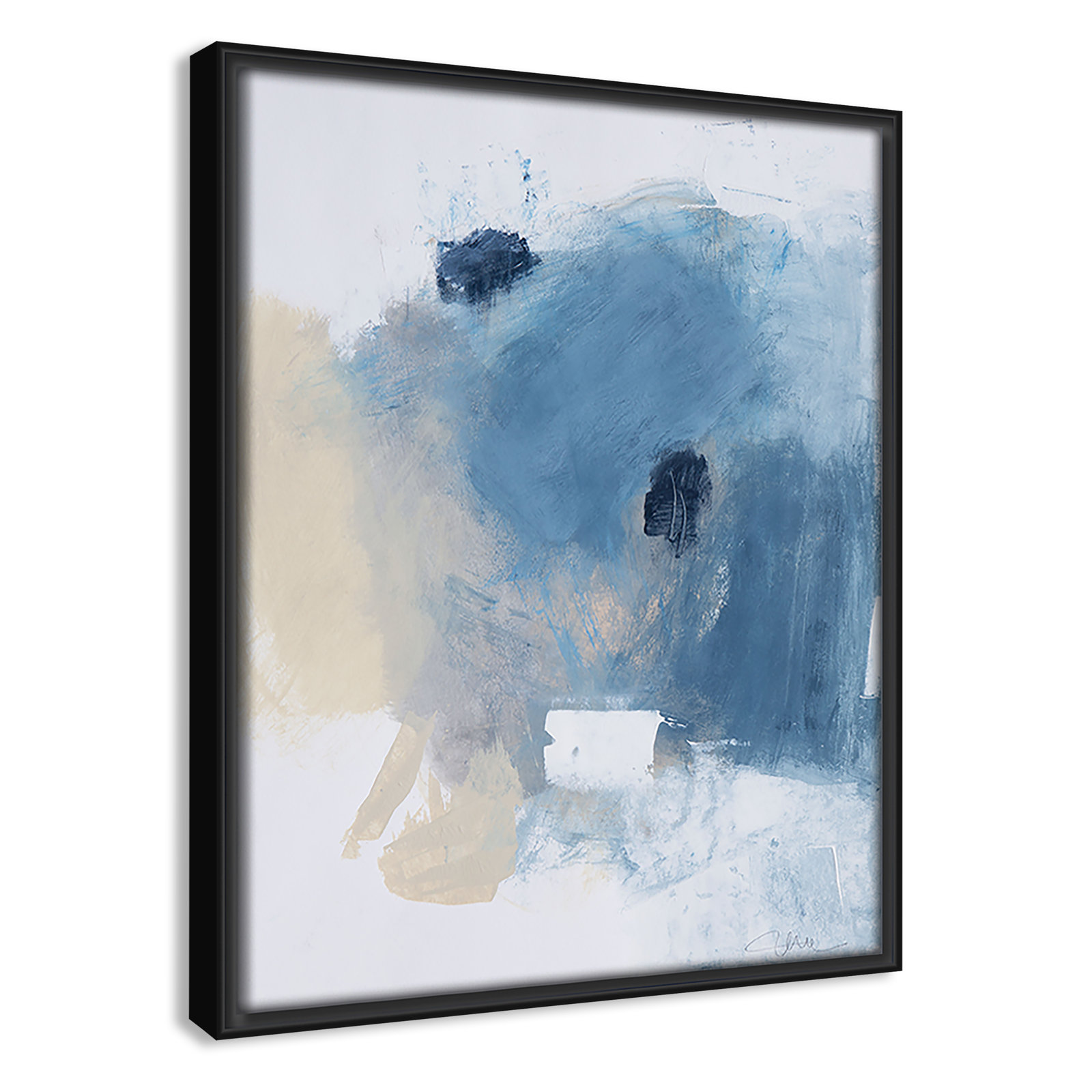 Coastal Carnival Collection "Coastal Carnival I" Print, Black Floater Framed Canvas, No Mat, 11.5" H x 9.5" W x 2" D