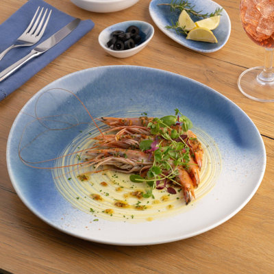 LIR Premium Porcelain Plate | 11.4" Vital Coupe Elevated Plate | Microwave & Dishwasher Safe