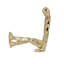 Figurine humaine abstraite assise en or 8,3 x 4,7 x 8,7 po avec finition or texturée