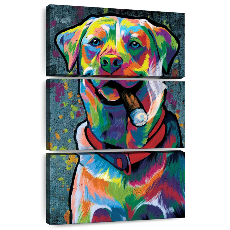 Brampt Acrylic Abstract Dog, 65" H x 42" W