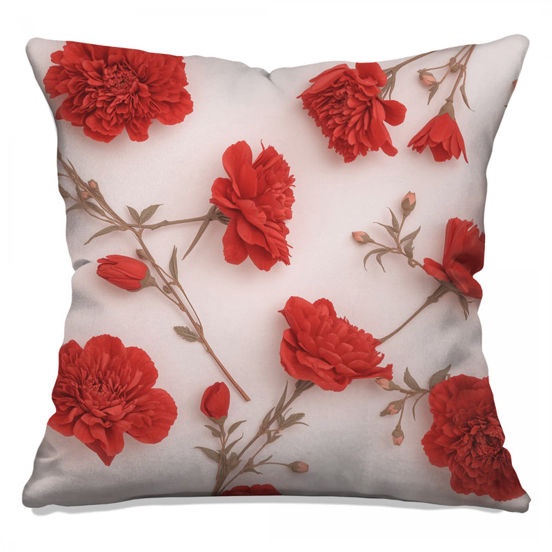 Coussins décoratifs Red Pivoines, 20 x 20 inches