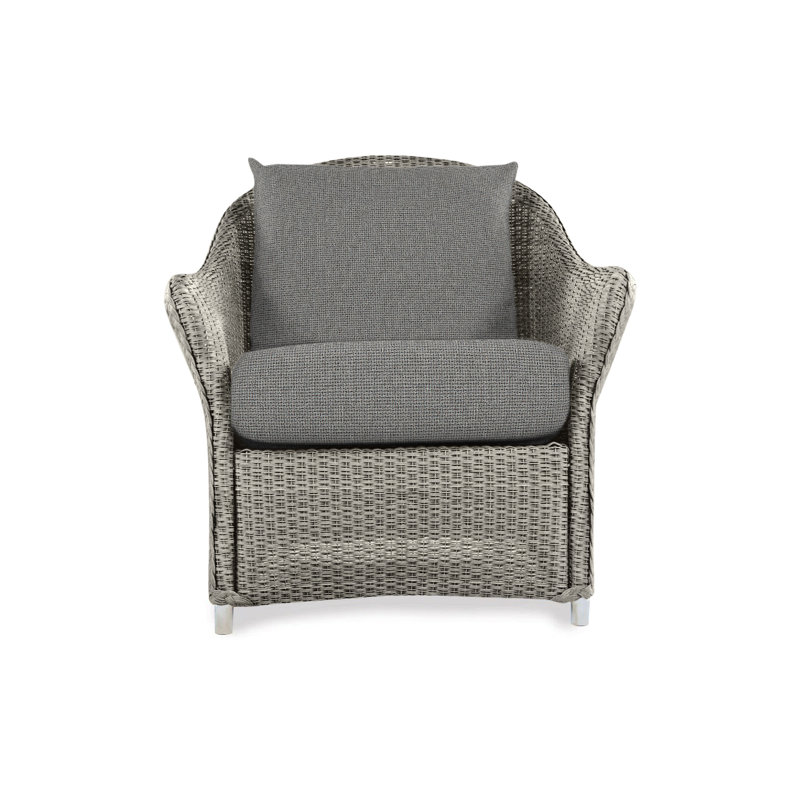 Weekend Retreat Outdoor Lounge Chair, Pewter, Canvas Natural Sunbrella® Canvas