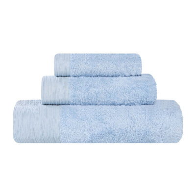 Rayon From Bamboo Cotton Blend Eco-Friendly Hypoallergenic Soft Solid Towel Set