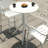 Foldable White Round Dining Table With 4 Legs, Perfect For 2-4 People, 23.6" Metal Circle Desk, Waterproof & Rust-Resistant, Industrial Modern Space Saving Table For Kitchen, Apartment-117495567