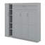 Lit escamotable double avec tablettes, garde-robe et lumières DEL-993832125-993832123