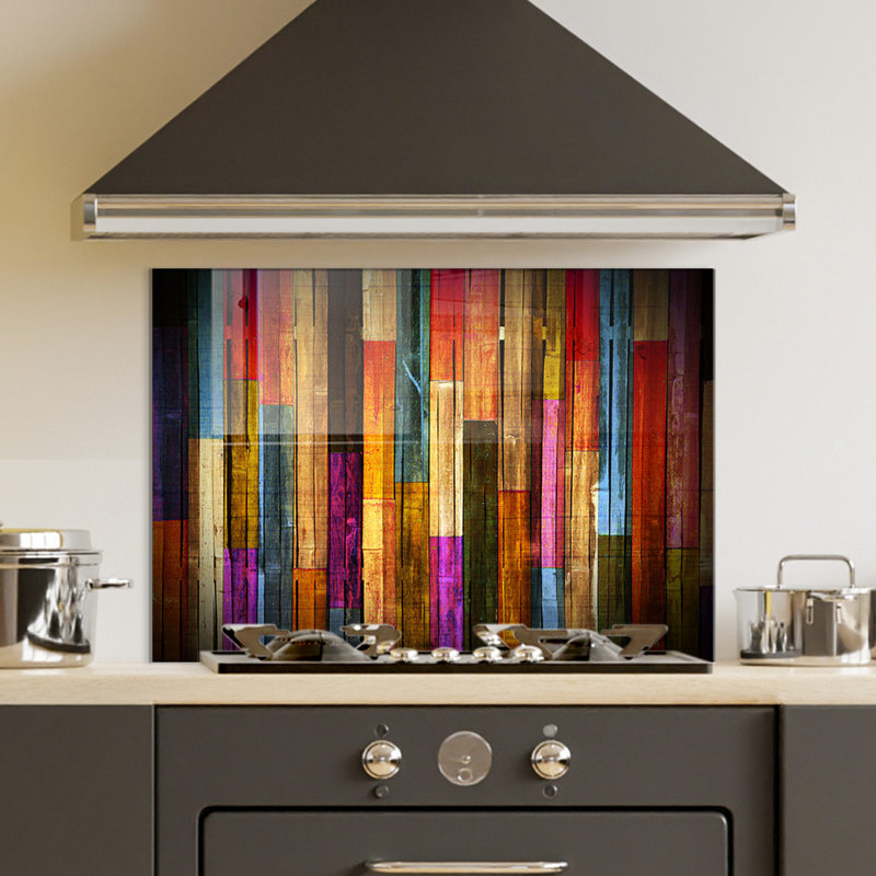 No Frame Painting on Glass, 70 H x 100 W cm