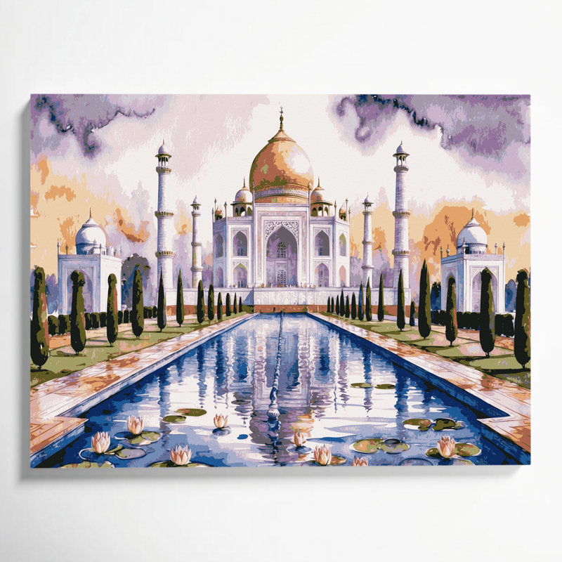 Art urbain sur toile, villes Agra, Inde, H 11 po x l 14 po