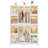 Portable Wardrobe Closet Storage Organizer For Clothes,Clothes Dresser, Magnetic Doors With Cubes &  Hanging Rod, Baby Wardrobe Storage Cabinet,White